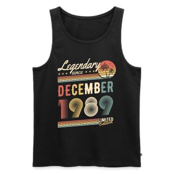 Legendary Since December 1989 Limited Edition - Männer Premium Bio Tank Top - Schwarz - Vorne - Michal (187cm)