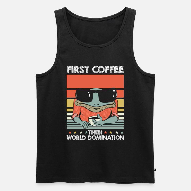 Frog Toad Coffee Sunglasses - Men's Premium Organic Tank Top - black