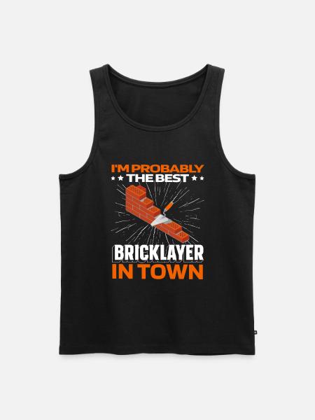 Masonry brick - Men's Premium Organic Tank Top - black