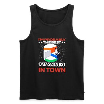 Data Science Data Analyst Lustig - Männer Premium Bio Tank Top - Schwarz - Vorne - AI Model Male 178 light (178cm)