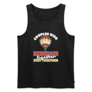 Heißluftballon Ballonfahren Paar - Männer Premium Bio Tank Top - Schwarz - Vorne - Michal (187cm)