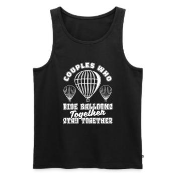 Heißluftballon Ballonfahren Paar - Männer Premium Bio Tank Top - Schwarz - Vorne - Michal (187cm)