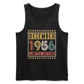Millésime Décembre 1956 Edition Limitée Anniversaire - Débardeur bio Premium Homme - noir - Devant - Michal (187cm)