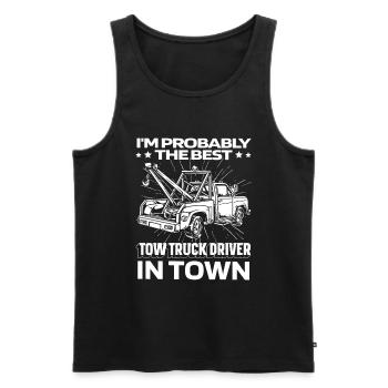 Abschleppdienst Abschlepper Lustig - Männer Premium Bio Tank Top - Schwarz - Vorne - AI Model Male 178 light (178cm)