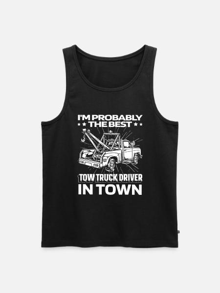 Abschleppdienst Abschlepper Lustig - Männer Premium Bio Tank Top - Schwarz