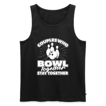 Bowling Bowlen Bowler Paar - Männer Premium Bio Tank Top - Schwarz - Vorne - Michal (187cm)