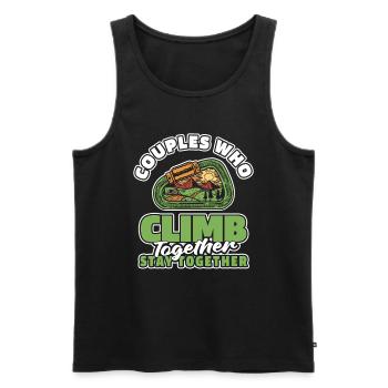 Klettern Kletterer Paar - Männer Premium Bio Tank Top - Schwarz - Vorne - Michal (187cm)