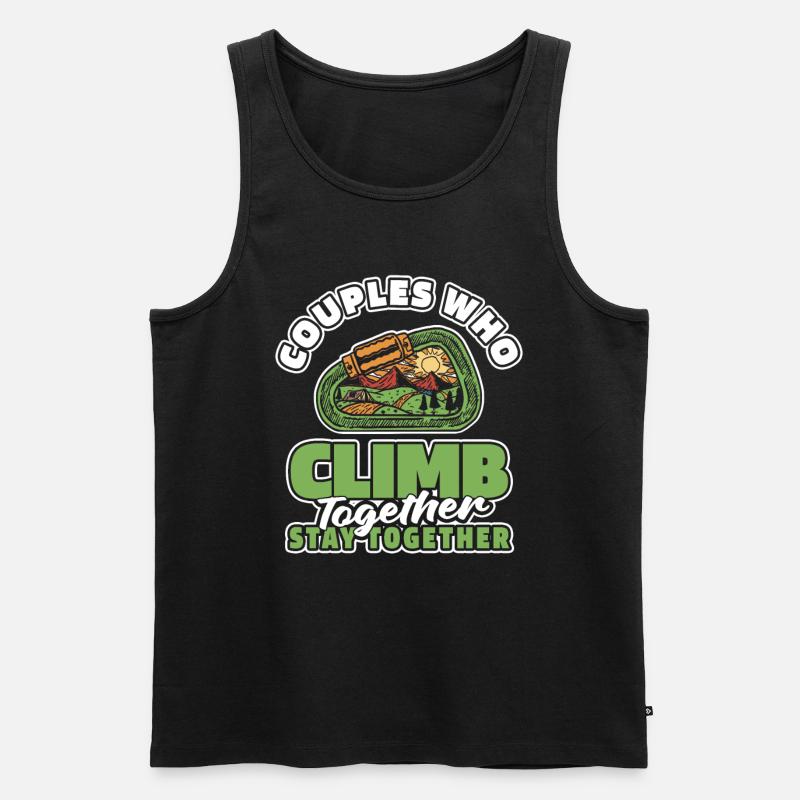 Klettern Kletterer Paar - Männer Premium Bio Tank Top - Schwarz