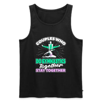 Rsg Turnen Sportgymnastik Paar - Männer Premium Bio Tank Top - Schwarz - Vorne - AI Model Male 178 light (178cm)