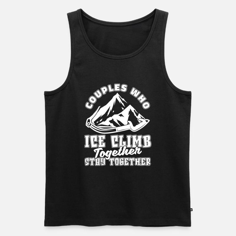 Eisklettern Paar - Männer Premium Bio Tank Top - Schwarz