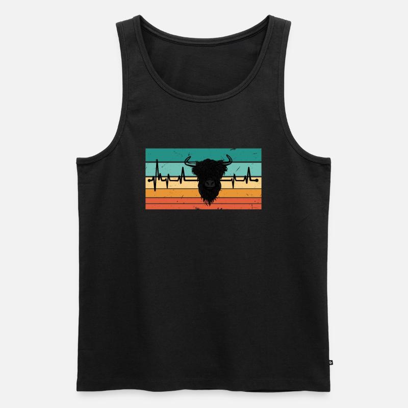 Herzschlag Ochse - Männer Premium Bio Tank Top - undefined