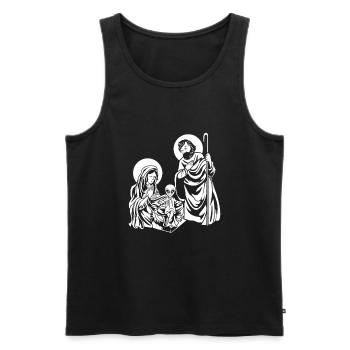 Christ Christianity Extraterrestrial Jesus - Men's Premium Organic Tank Top - black - Front - Michal (187cm)