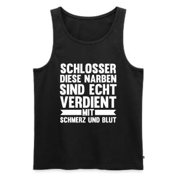 Schmied Metallbauer Schlosser - Männer Premium Bio Tank Top - Schwarz - Vorne - Michal (187cm)