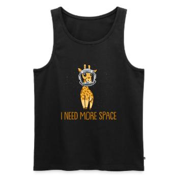 Giraffe Astronaut I Need More Space - Men's Premium Organic Tank Top - black - Front - AI Model Male 178 light (178cm)