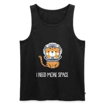 Jaguar Astronaut I Need More Space - Men's Premium Organic Tank Top - black - Front - AI Model Male 178 light (178cm)