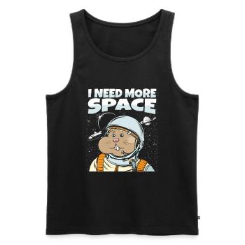 Hamster Golden Hamster Astronaut I Need More Space - Men's Premium Organic Tank Top - black - Front - Michal (187cm)
