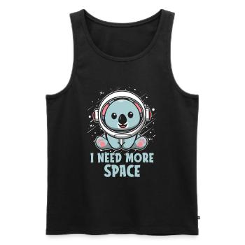Koala Bear Astronaut I Need More Space - Men's Premium Organic Tank Top - black - Front - AI Model Male 178 light (178cm)
