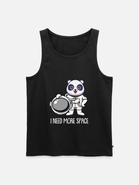 Panda géant Panda Ours Astronaute - Débardeur bio Premium Homme - noir