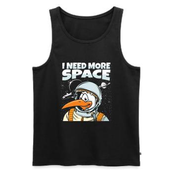 Möwe Astronaut I Need More Space - Männer Premium Bio Tank Top - Schwarz - Vorne - Michal (187cm)
