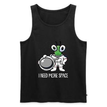 Mantis Gottesanbeterin Astronaut - Männer Premium Bio Tank Top - Schwarz - Vorne - Michal (187cm)