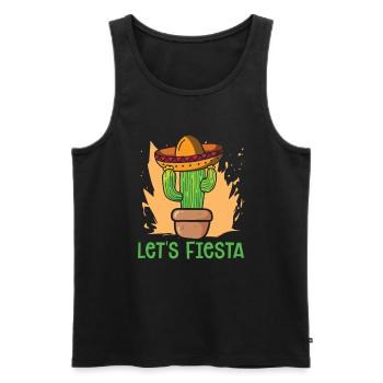 Kaktus Garten - Männer Premium Bio Tank Top - Schwarz - Vorne - Michal (187cm)