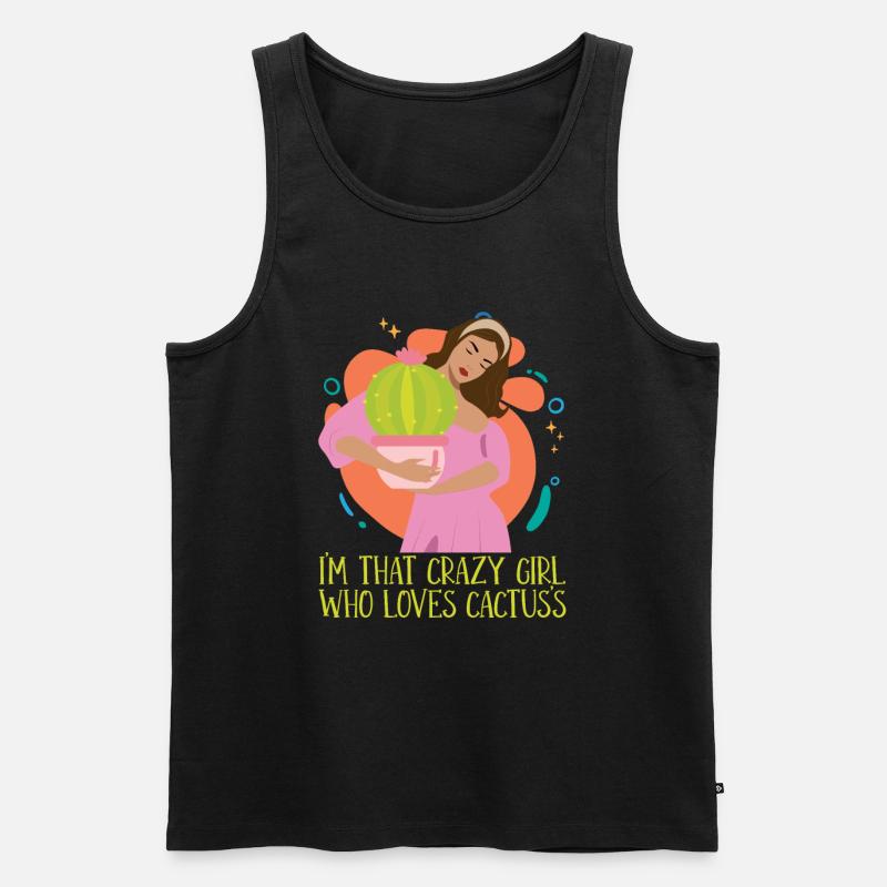 Kaktus Garten - Männer Premium Bio Tank Top - Schwarz