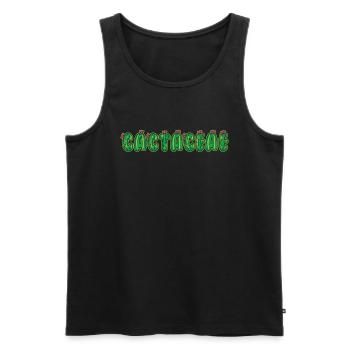 Kaktus Garten - Männer Premium Bio Tank Top - Schwarz - Vorne - Michal (187cm)