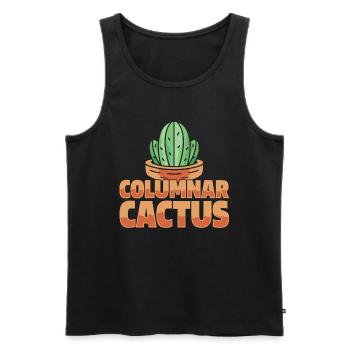 Cactus Garden - Men's Premium Organic Tank Top - black - Front - Michal (187cm)