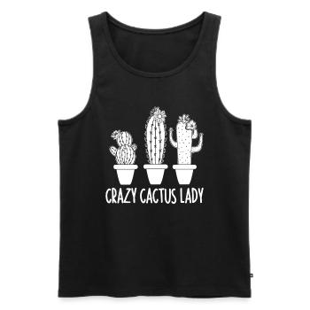 Jardin de cactus - Débardeur bio Premium Homme - noir - Devant - Michal (187cm)