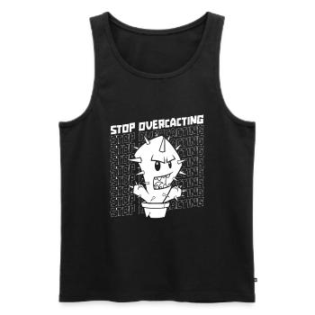 Cactus Garden - Men's Premium Organic Tank Top - black - Front - Michal (187cm)