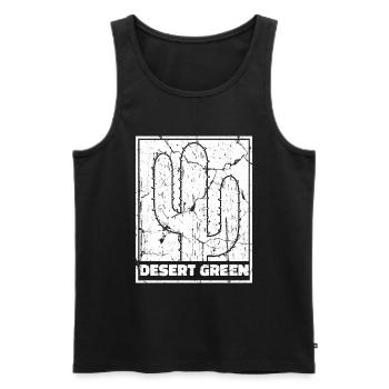 Cactus Garden - Men's Premium Organic Tank Top - black - Front - Michal (187cm)