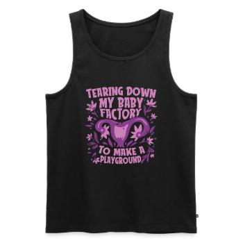 Hysterektomie - Männer Premium Bio Tank Top - Schwarz - Vorne - Michal (187cm)