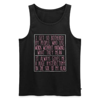 Hysterektomie - Männer Premium Bio Tank Top - Schwarz - Vorne - Michal (187cm)