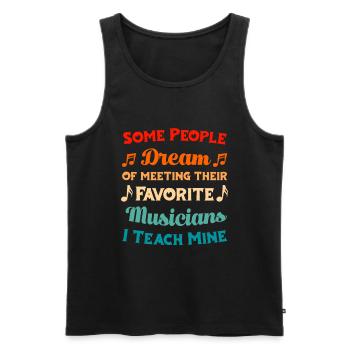 Musiklehrer Musik Lehrer - Männer Premium Bio Tank Top - Schwarz - Vorne - Michal (187cm)