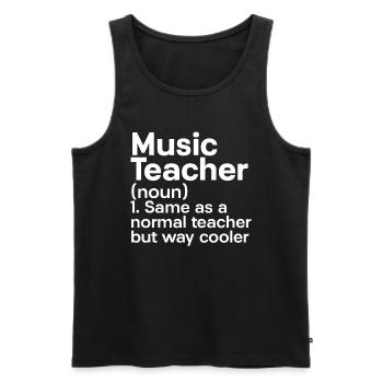 Musiklehrer Musik Lehrer - Männer Premium Bio Tank Top - Schwarz - Vorne - Michal (187cm)
