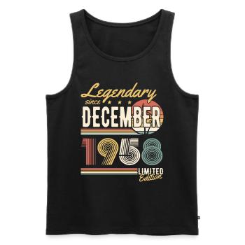 Legendary Since December 1958 Limited Edition - Männer Premium Bio Tank Top - Schwarz - Vorne - Michal (187cm)