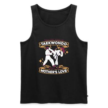 Fille de Taekwondo - Débardeur bio Premium Homme - noir - Devant - AI Model Male 178 light (178cm)