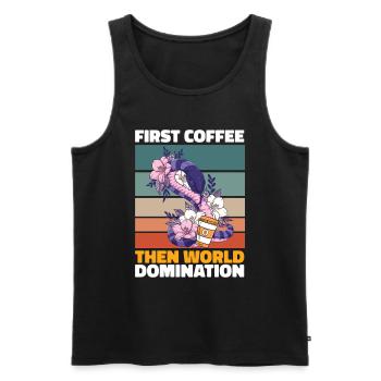Schlange Kaffee - Männer Premium Bio Tank Top - Schwarz - Vorne - Michal (187cm)