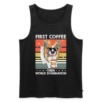 Papillon Witzig - Männer Premium Bio Tank Top - Schwarz - Vorne - AI Model Male 178 light (178cm)