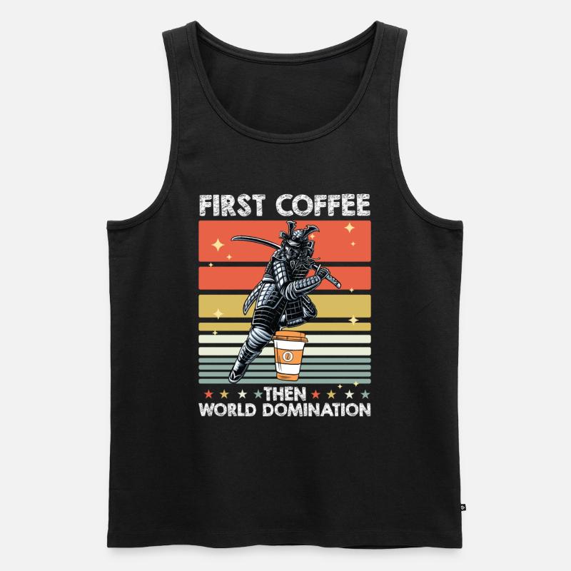 Samurai Coffee - Men's Premium Organic Tank Top - black