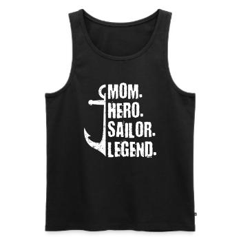 Segeln Segler Segelboot Mama - Männer Premium Bio Tank Top - Schwarz - Vorne - Michal (187cm)