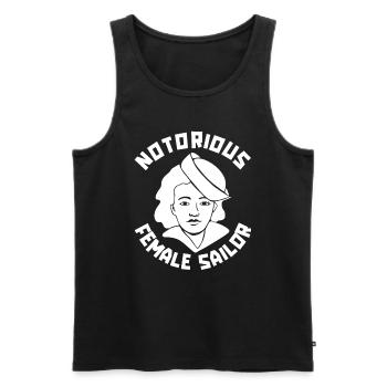 Sailing Sailboat Female - Men's Premium Organic Tank Top - black - Front - Michal (187cm)
