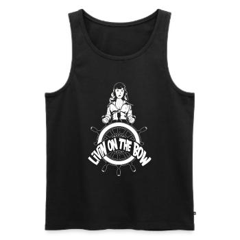 Segeln Segler Segelboot Helm - Männer Premium Bio Tank Top - Schwarz - Vorne - Michal (187cm)