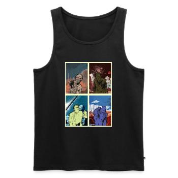 Zombie Halloween Creepy - Men's Premium Organic Tank Top - black - Front - Michal (187cm)