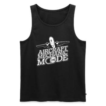 Aircraft Mechanic - Men's Premium Organic Tank Top - black - Front - Michal (187cm)