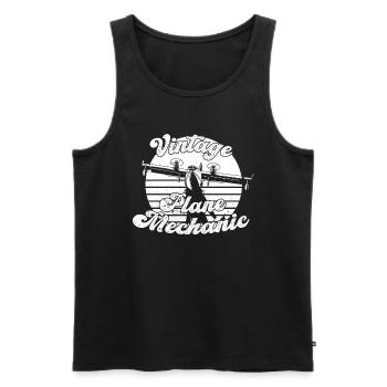 Mécanicien d’aéronefs - Débardeur bio Premium Homme - noir - Devant - Michal (187cm)