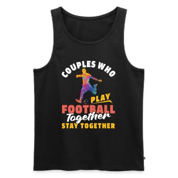 American Football Couple - Men's Premium Organic Tank Top - black - Front - Michal (187cm)