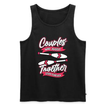 Jonglieren Jongleur Paar - Männer Premium Bio Tank Top - Schwarz - Vorne - Michal (187cm)