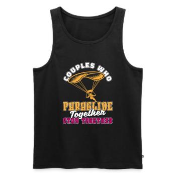 Paragleiter Paragleiten Paar - Männer Premium Bio Tank Top - Schwarz - Vorne - Michal (187cm)