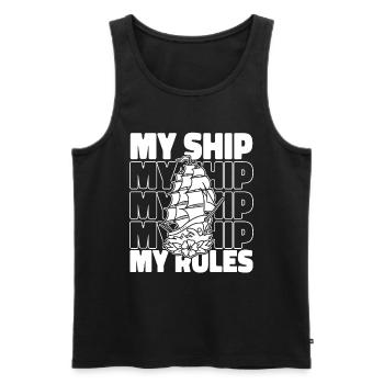 Segeln Segler Segelboot Lustig Segelboot Frauen - Männer Premium Bio Tank Top - Schwarz - Vorne - Michal (187cm)